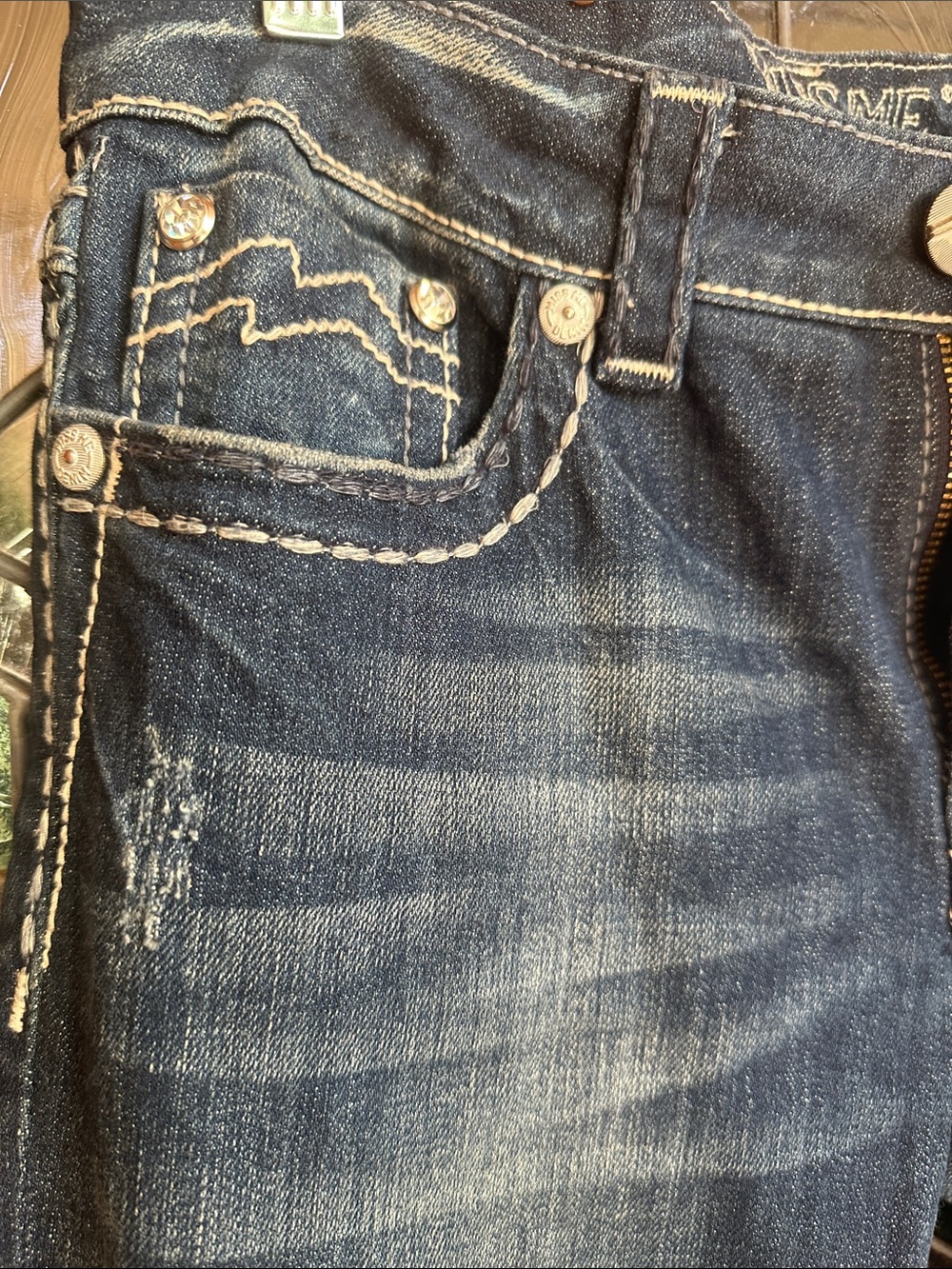 Miss Me Dark Wash Women's Jeans - Casual Mid-Rise Capri - Picture 3 of 5